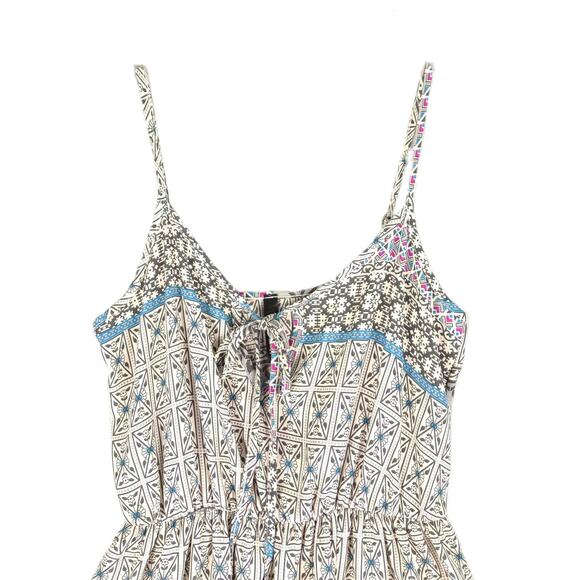 RUNWAY STORY Women's S Geometric Boho Sun Beachwear Maxi Dress, Spaghetti Straps - Picture 2 of 6